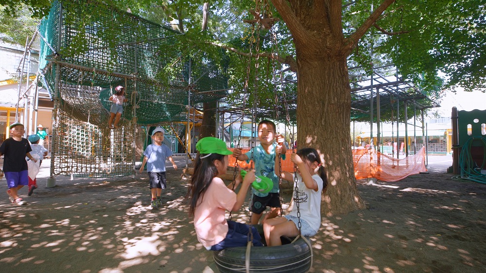 創造性溢れる園庭で挑戦できる子どもに